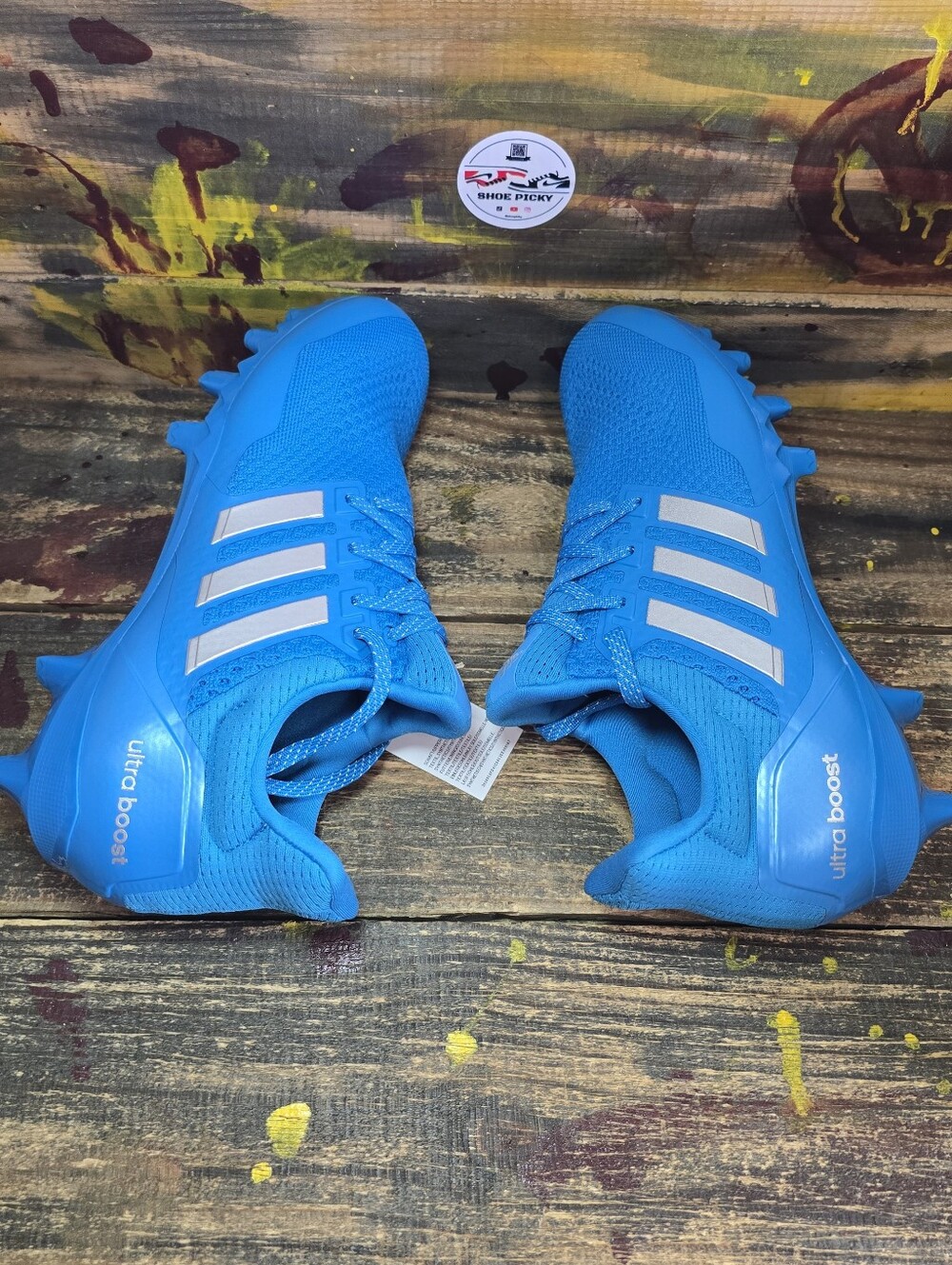adidas Ultraboost Ultra Boost Football Blue Cleats  Men's Size 10.5 JP7412 New - Picture 4 of 8